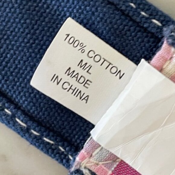 G.H. BASS Madras Patchwork Double D Ring Cotton Belt M/L - Picture 12 of 16